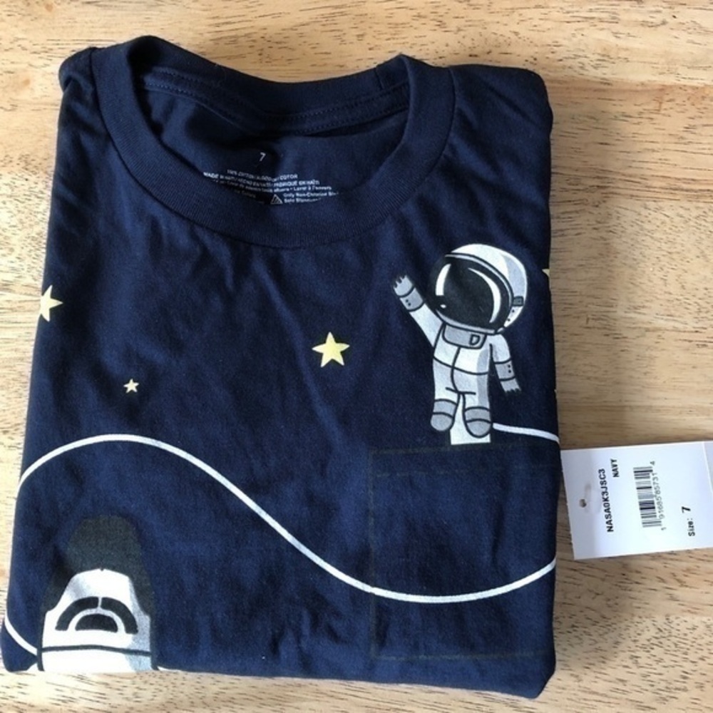 (TA) NASA graphic tee shirt 100% Cotton Size 7